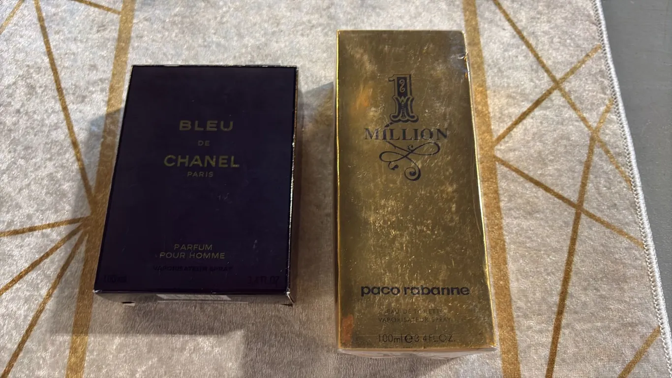 1 BLEU DE CHANEL AND PACO RABANNE MILLION MENS COLOGNE