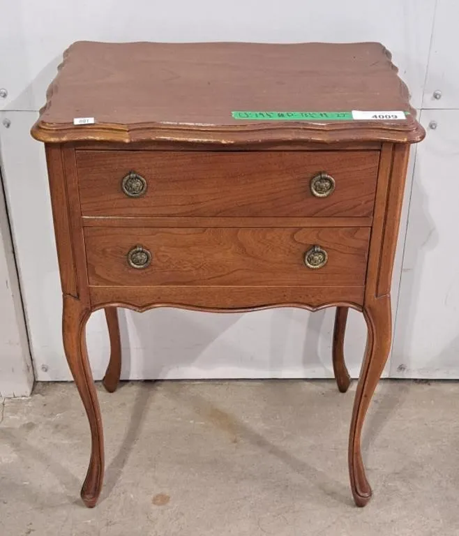 Vintage Vintage Two Drawer Side Table or Night