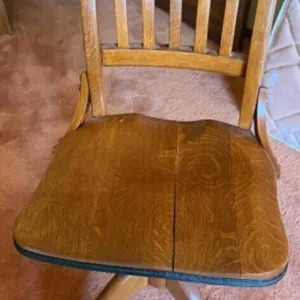 Vintage Wood Bankers Chair, 30½" T