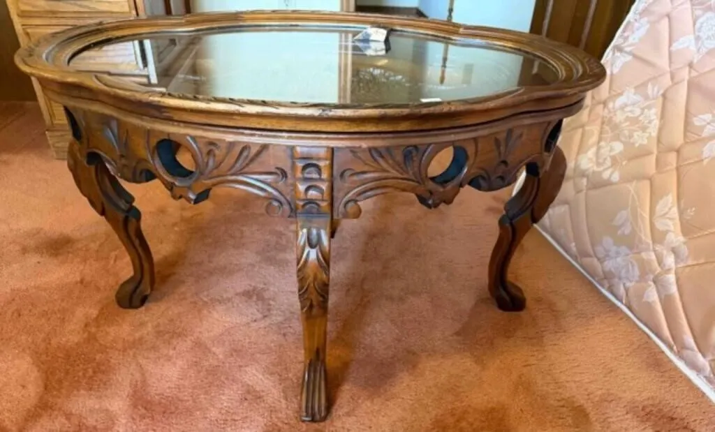 Antique Eagle Hand Carved Coffee Table