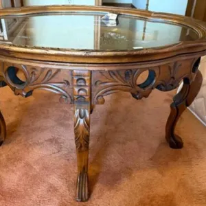 Antique Eagle Hand Carved Coffee Table