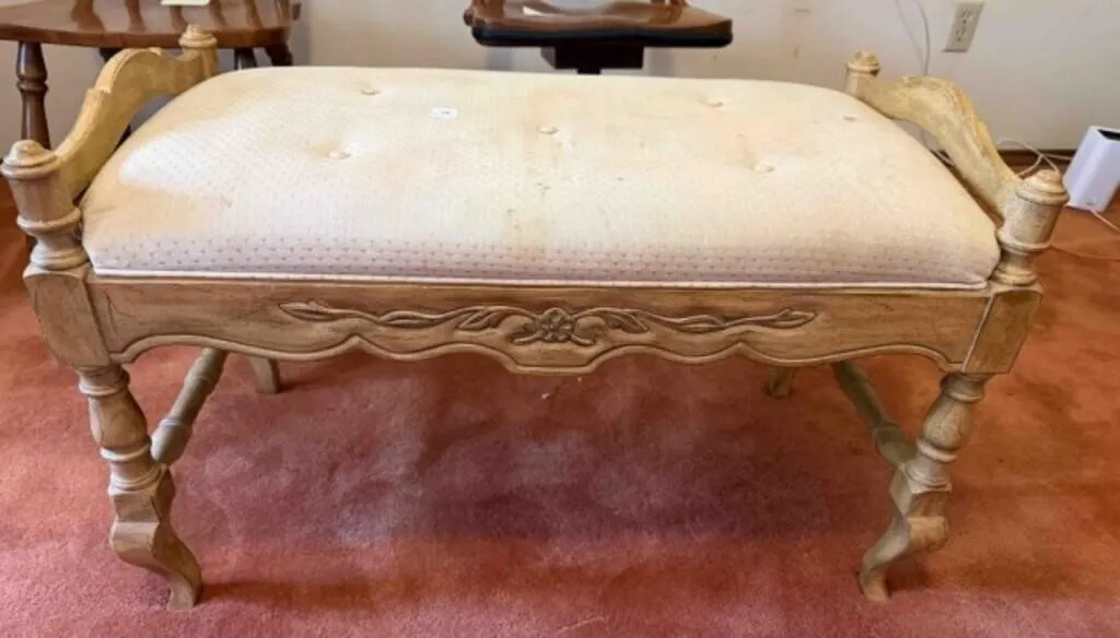 French Country style seat bench