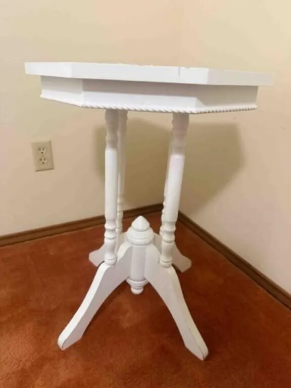 Wood Side Table, 28" T, 18" table top