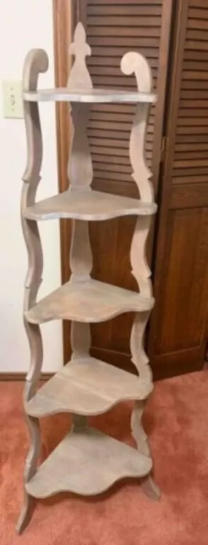 Hand Carved Corner Shelf