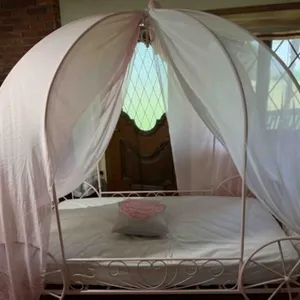 Pink Twin Carriage Bed