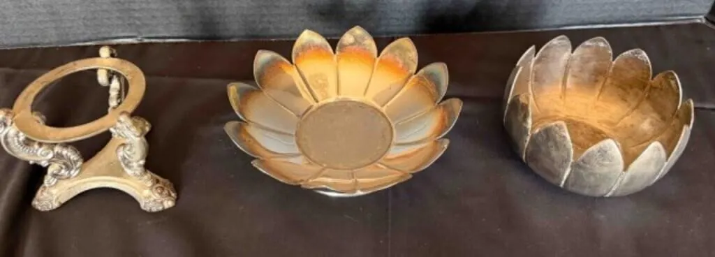 3 Silver Plated Candle Holders