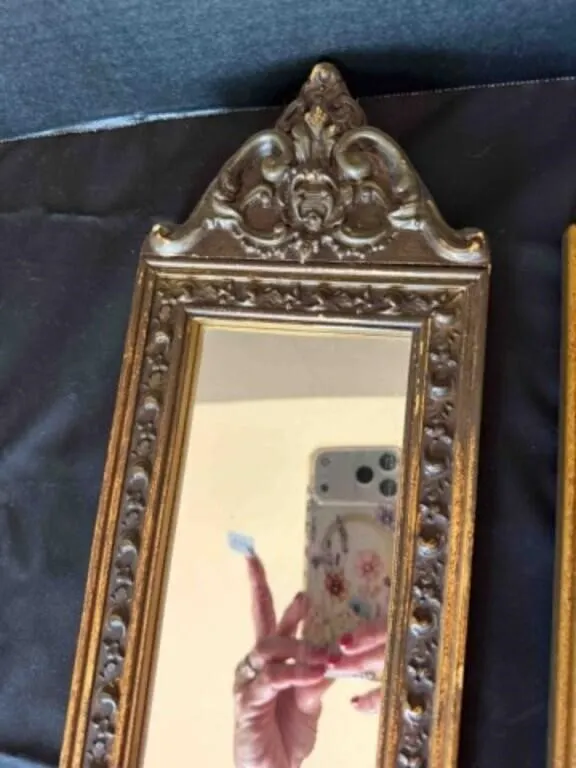 2 Wood Framed Mirrors
