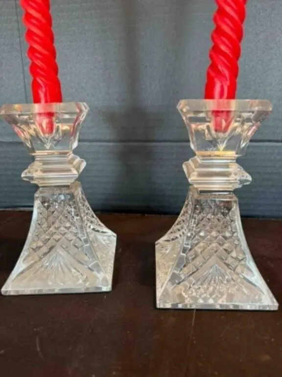 Waterford Wedding Heirloom Candle Holder Set