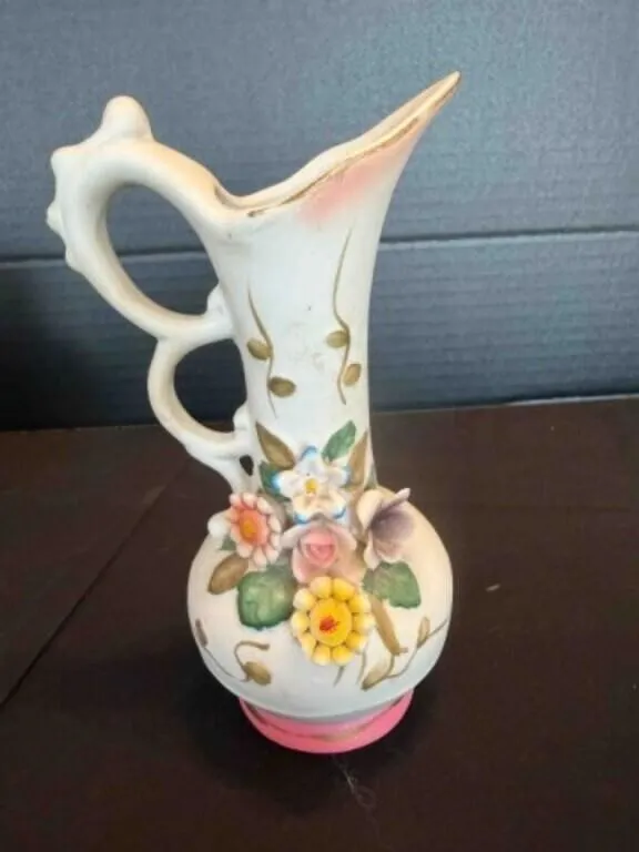 Vintage Bisque Mini Pitcher