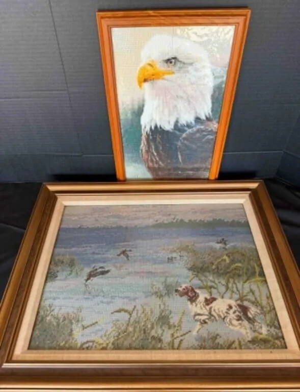Needle Point Framed Pictures (2)