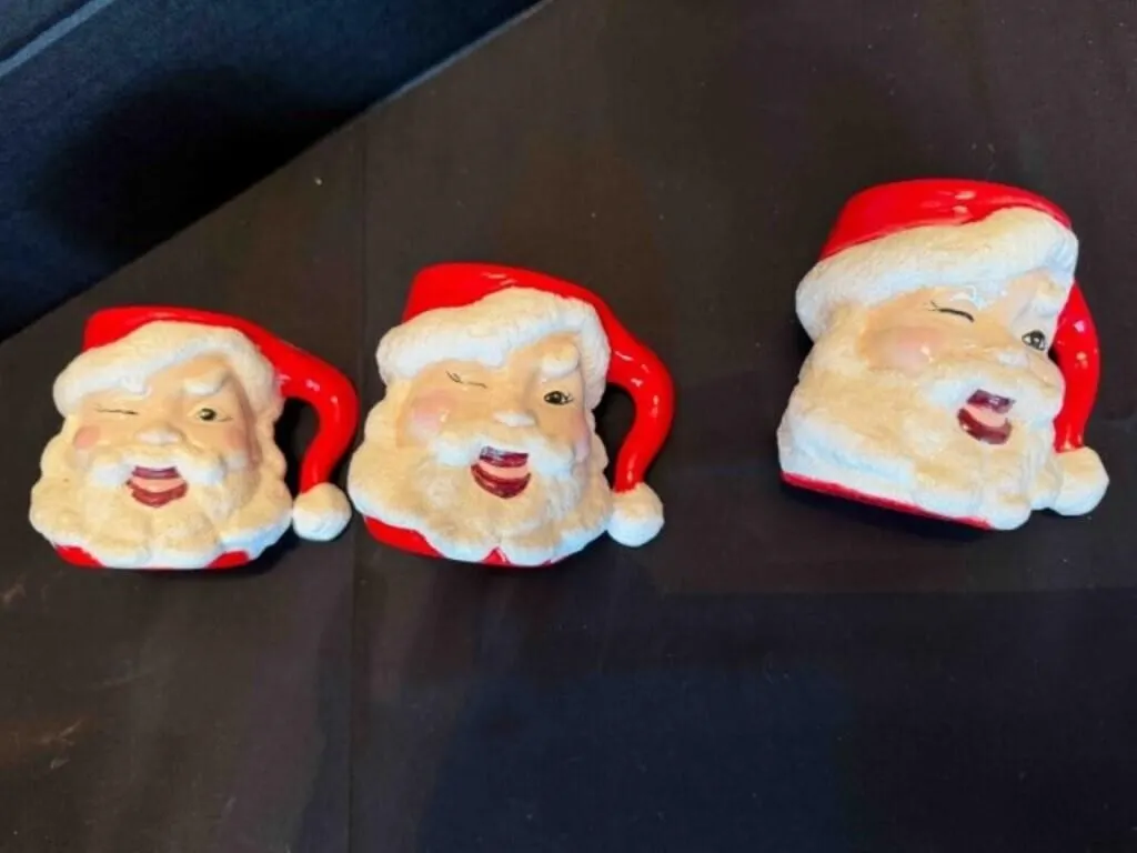 3 Santa Claus Cups