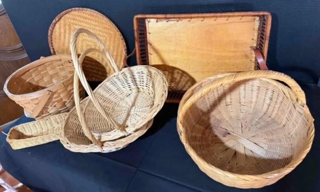 7 different size Wicker Baskets