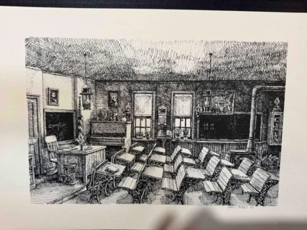 Greg Burns 1981, Classroom Scene Print