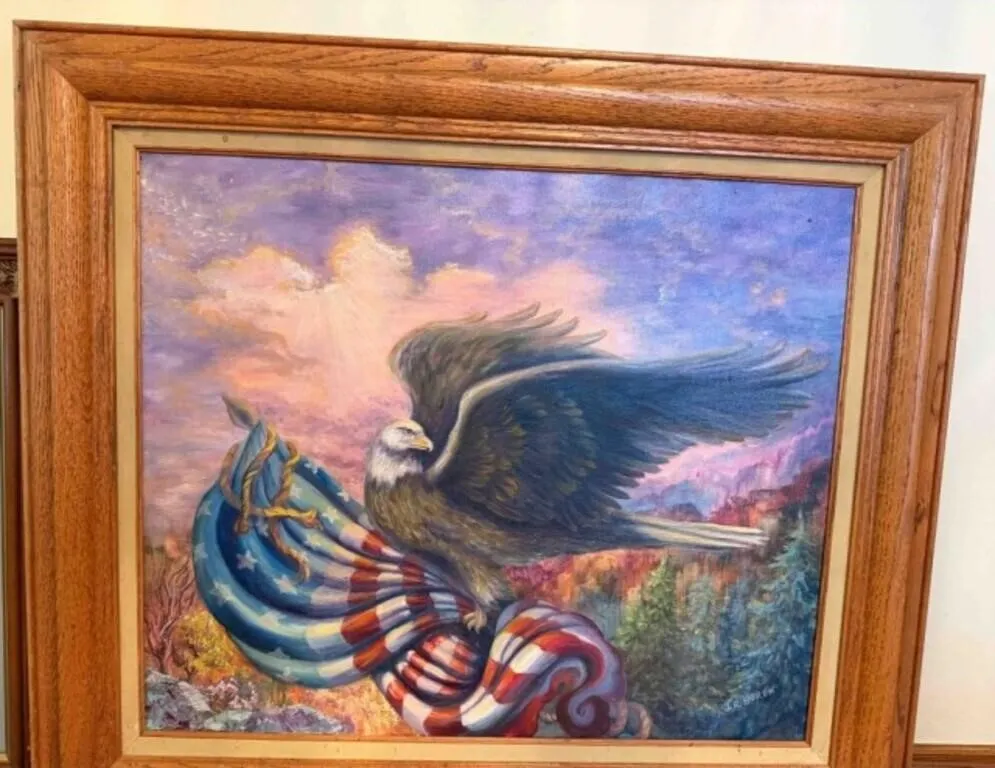 Eagle Painting by J.R. Boren