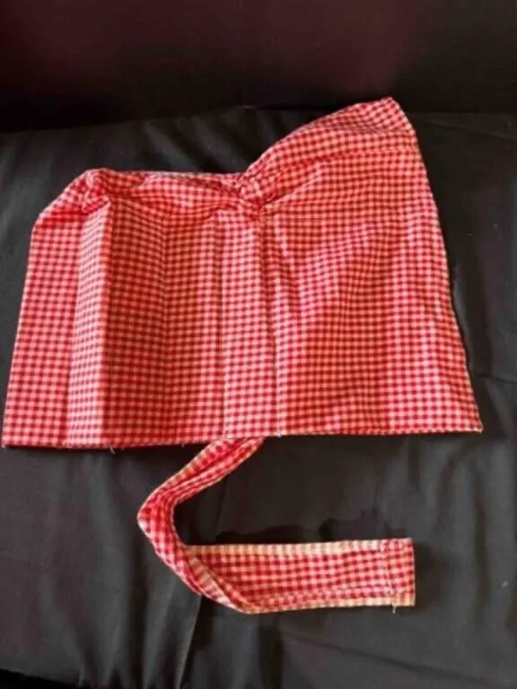 Red and White Checked Bonnett