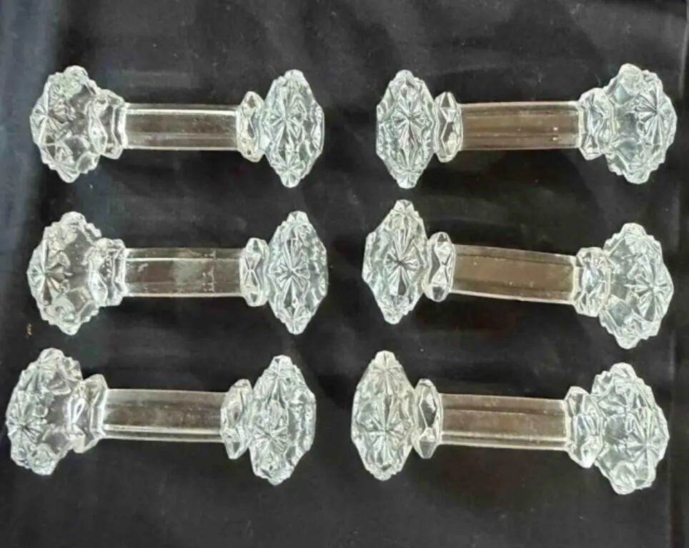 6 VTG Clear Glass Knife rests