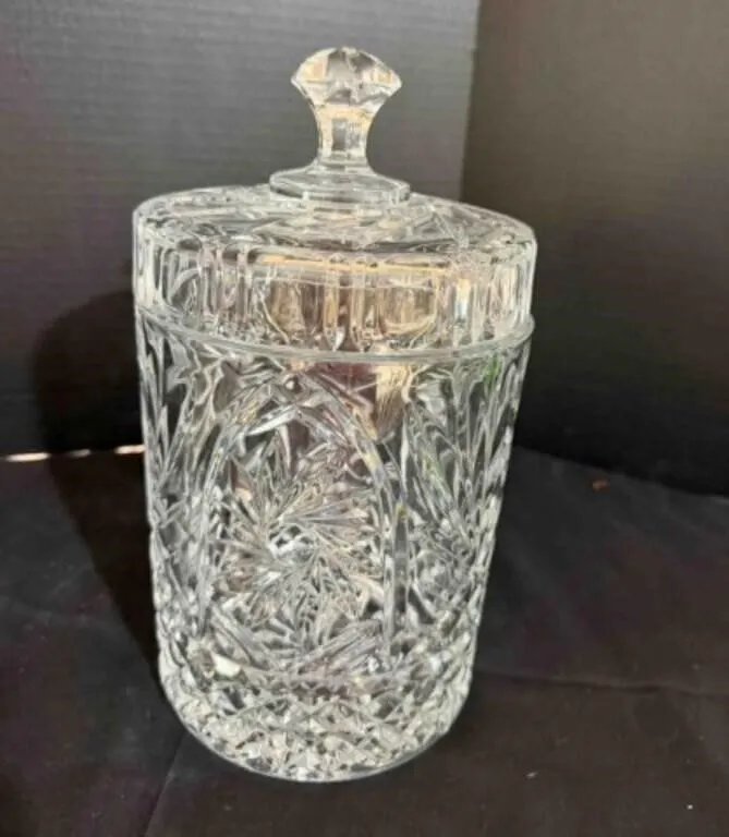 VTG Cut Crystal Pinwheel Canister