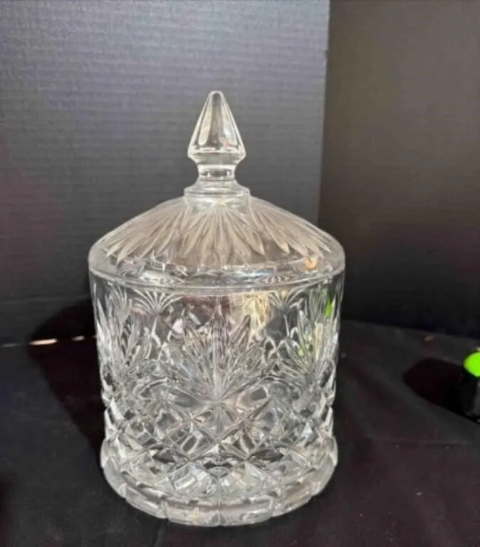 Heavy Crystal Canister/Biscuit Jar