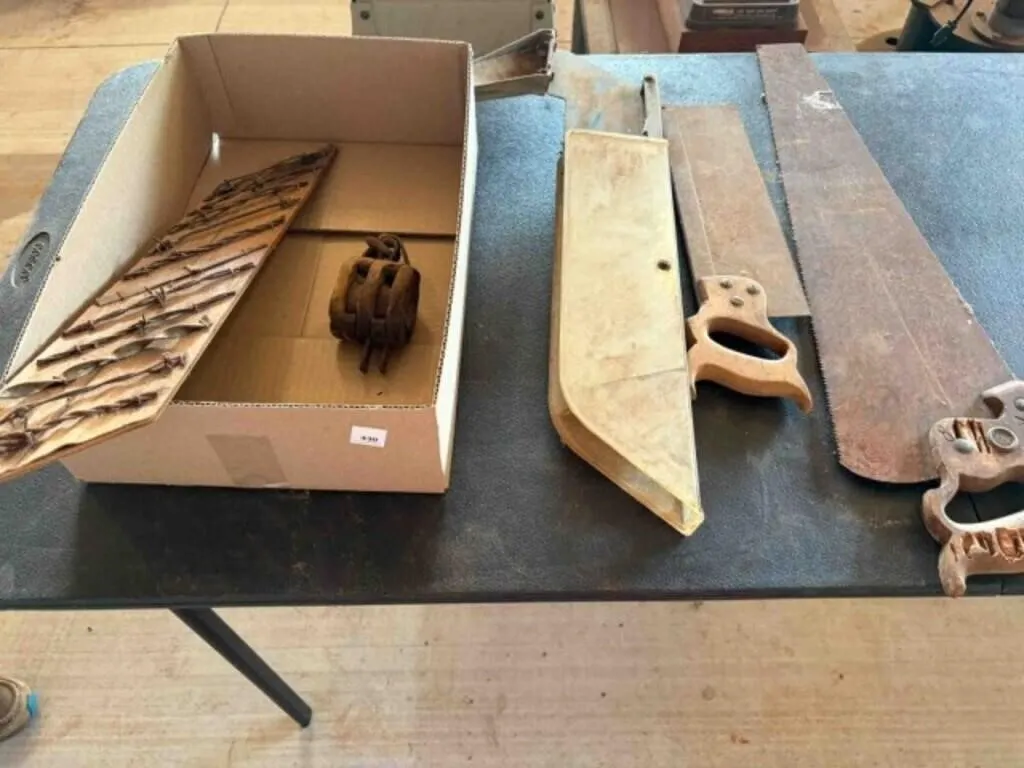 Hand Saws, Wood and Iron Pully