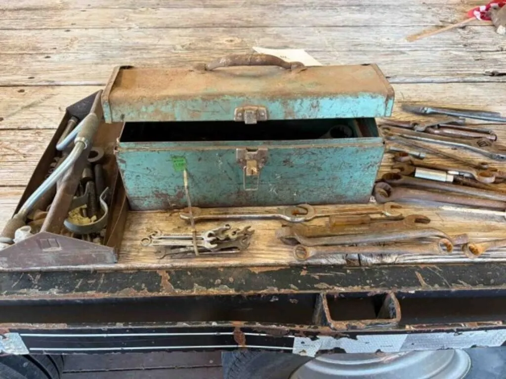 Small tool box and older tools