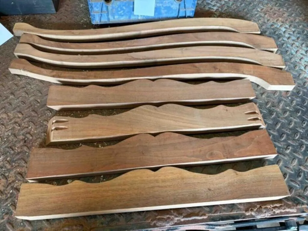 8 Pieces of furniture wood