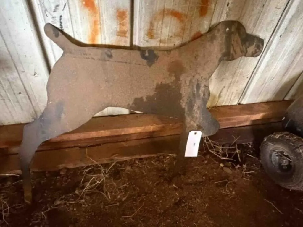 Metal Dog Yard Sign