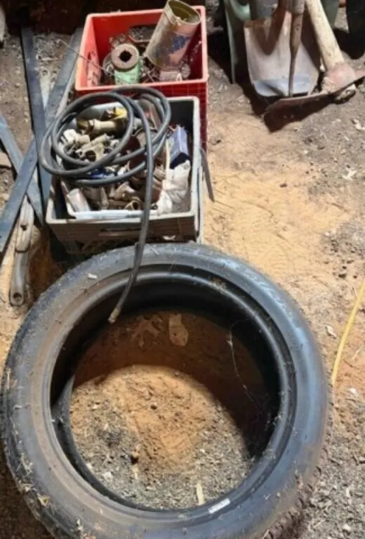 Tire, 2 Crates Parts, Scrap