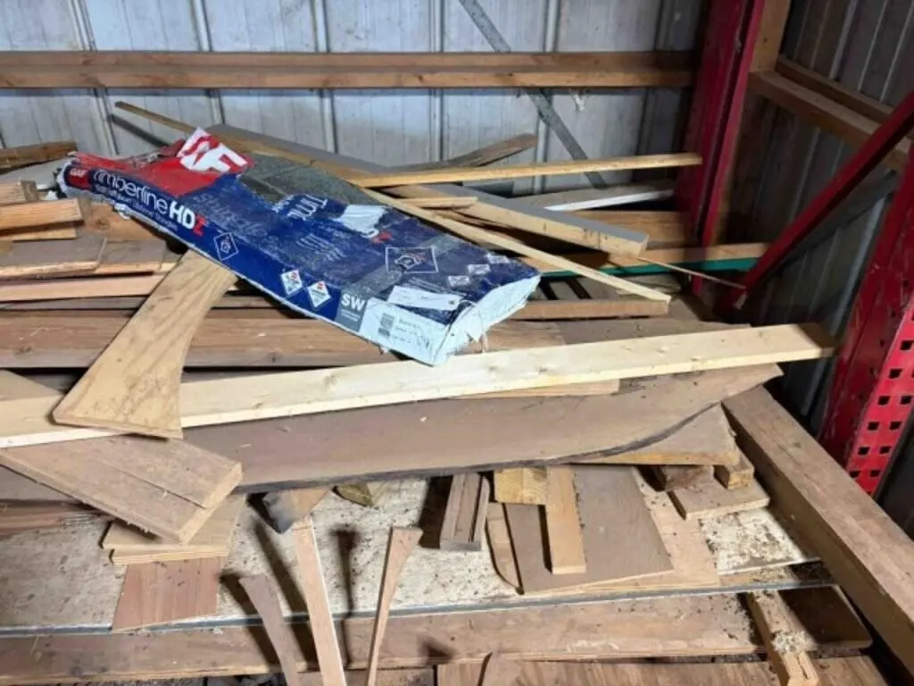 Shelf Contents: Shingles, Lumber