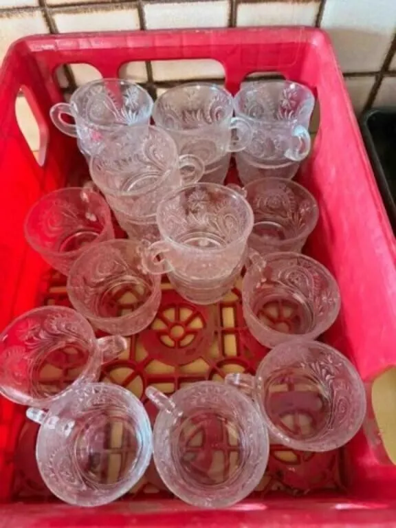 18 Punch Bowl cups, Smith Glass