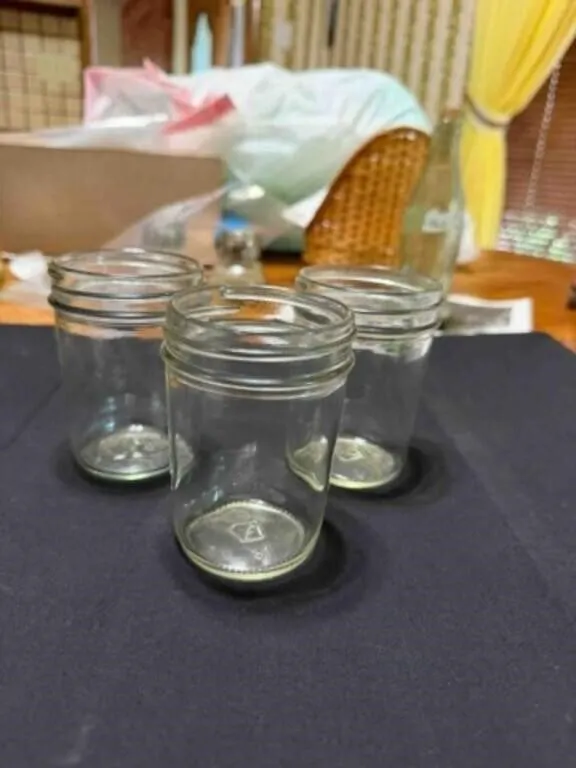 3 Vintage Glass Jars