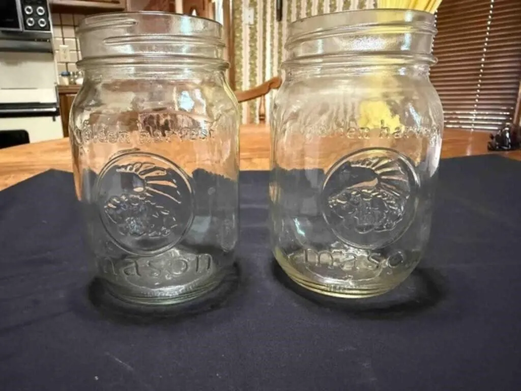 2 Vintage Golden Harvest Jars
