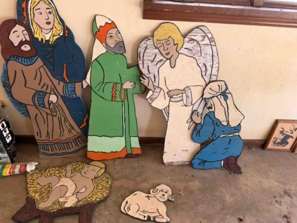 Homemade Wood Nativity Scene