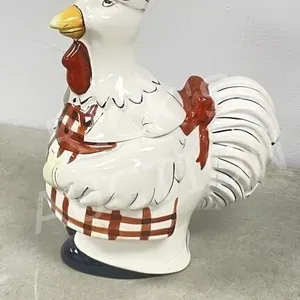 Rooster design cookie jar- 13" tall
