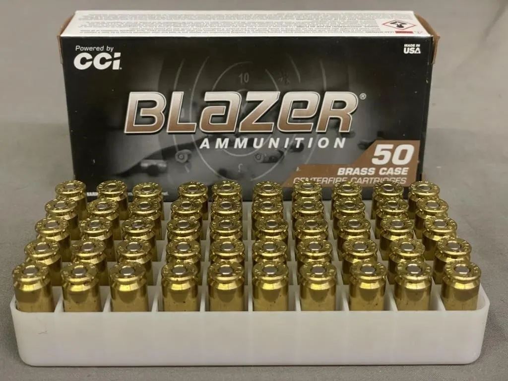 Box of 50 CCI Blazer .40 cal. S&W cartridges. FMJ