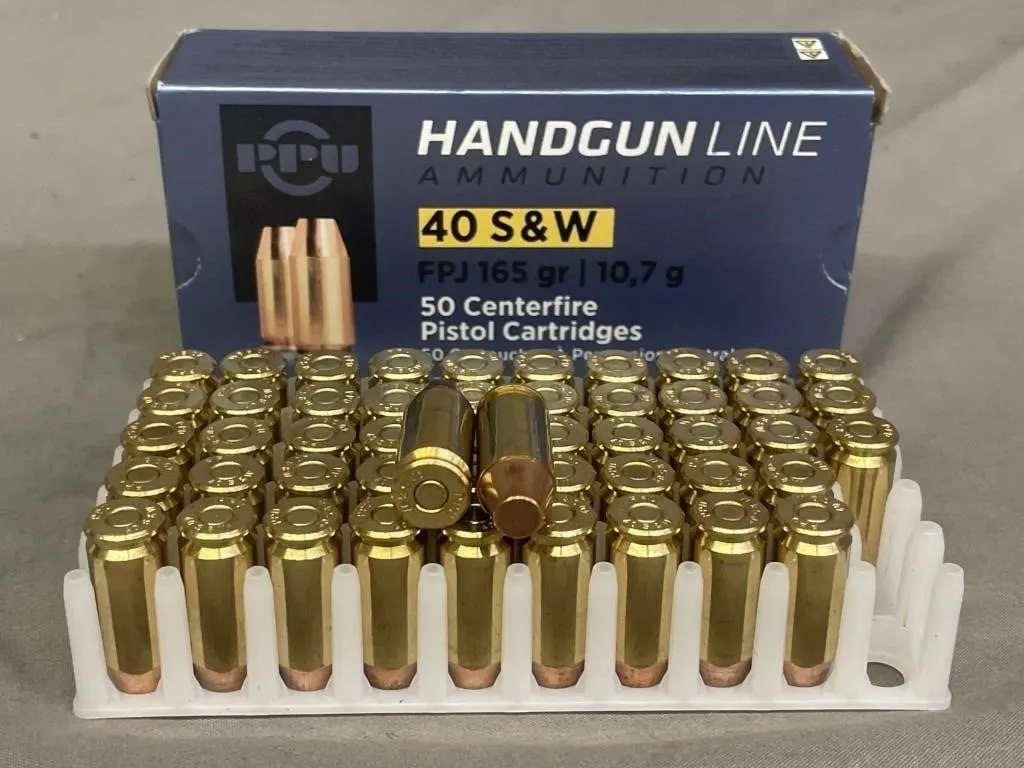 Box of 50 PPU Handgun Line Ammunition. .40 cal.