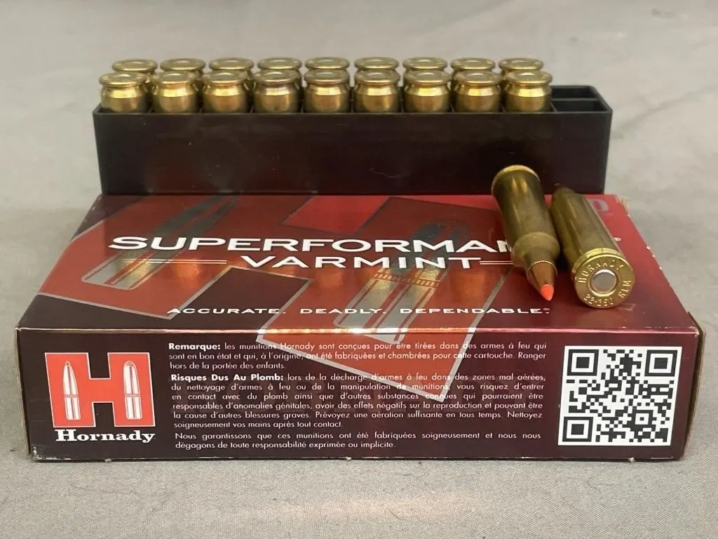 Two boxes of 20 Hornady Superperformance Varmint