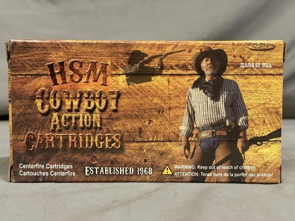 Box of 50 HSM .44-40 cal. Cowboy Action