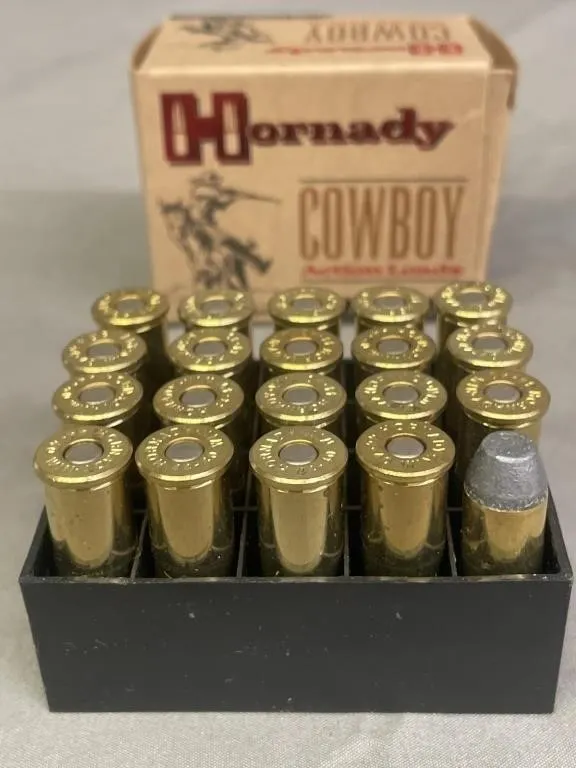 Box of 20 Hornady Cowboy Action Loads. .44-40