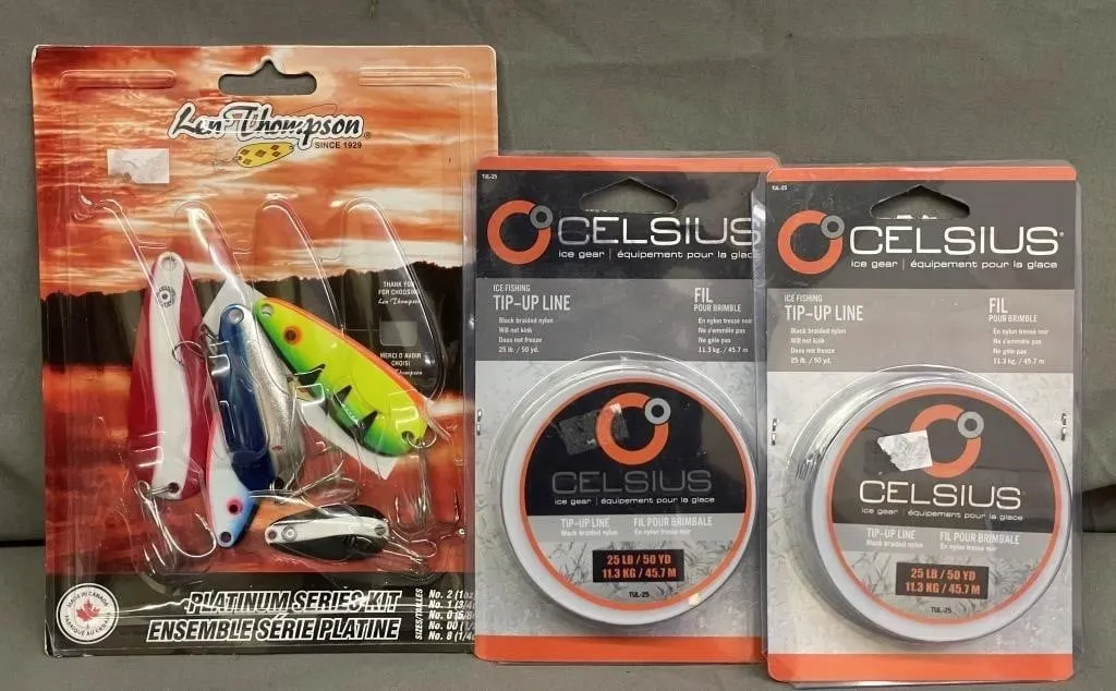 NEW � Two spools of Celsius Ice Fishing Tip-Up