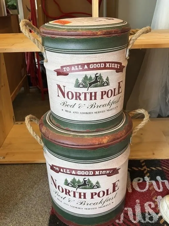 North Pole Padded Storage Bins