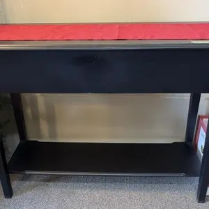 Black Entry Shelf with Table Runner