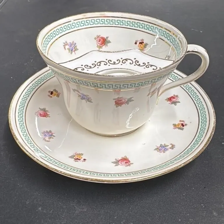 Paragon China England Teacup and Saucer Set Floral