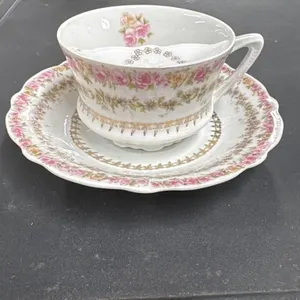 CT Germany Porcelain Tea Cup and Saucer Set Pink R