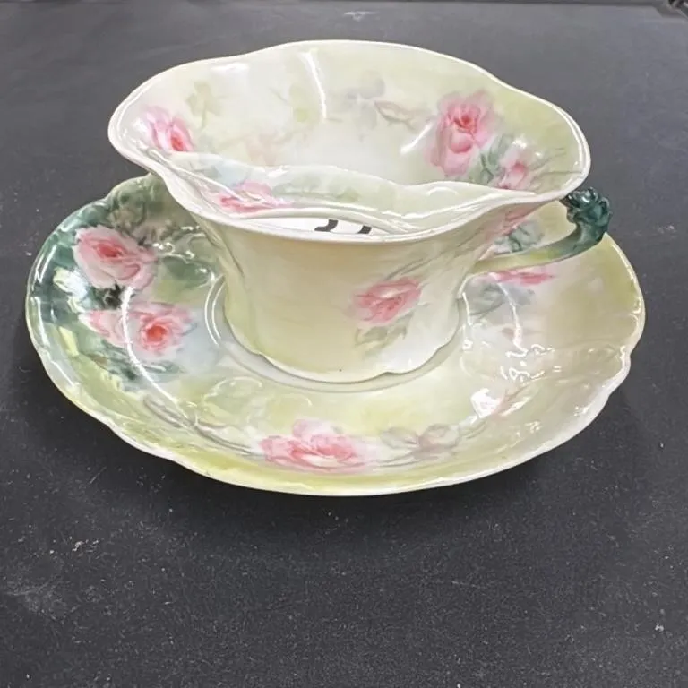Vintage R.C. Sevres Porcelain Cup and Saucer Set P