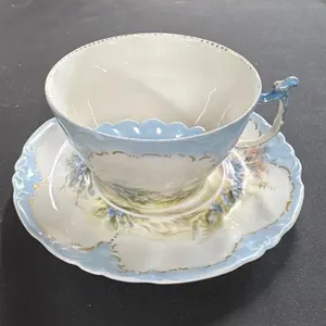 Vintage J.P. L France Porcelain Teacup and Saucer