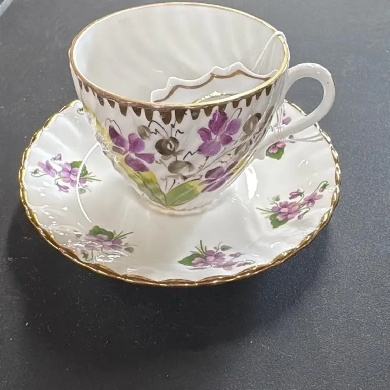 Staffordshire Fine Bone China Teacup and Saucer Se