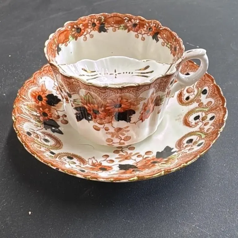 Antique Daisy SCH England Tea Cup and Saucer Set
