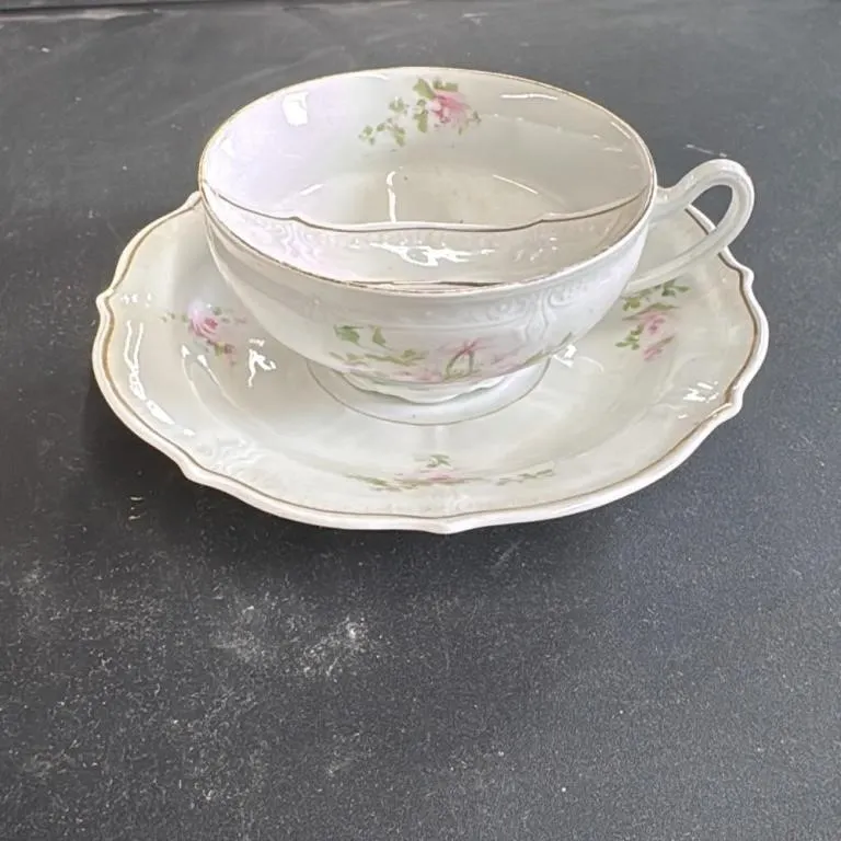 Vintage C.T. Germany Porcelain Tea Cup and Saucer