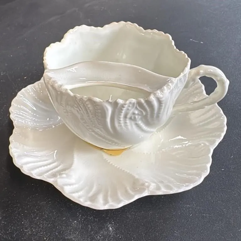Coalport England "Mustache" Cup and Saucer A.D. 17