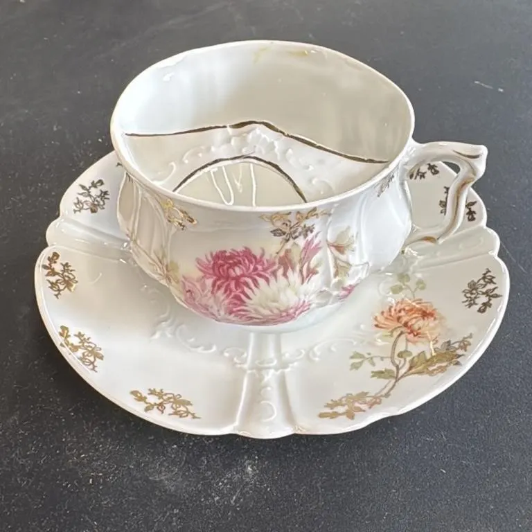Vintage Welma Germany Porcelain Teacup and Saucer